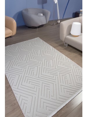 Santiva Home Krem Sisal Bukle Dokuma Hasır Makine Halısı Saçaklı Salon Oturma Çocuk Odası Yolluk