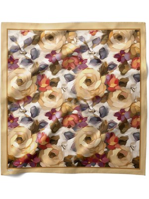 Hawwa Gül Harmanı Desenli Bandana Fular