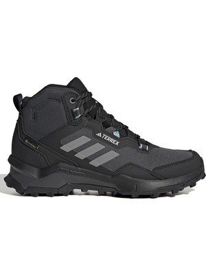 Adidas Terrex Ax4 Mid Goretex Womens Boat Su Geçirmez Nefes Alan Bilekli Trekking Kadın Bot Gri
