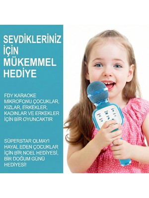Hediye Bahçesi Eğlenceli Karaoke Mikrofonu - Çocuklar Için