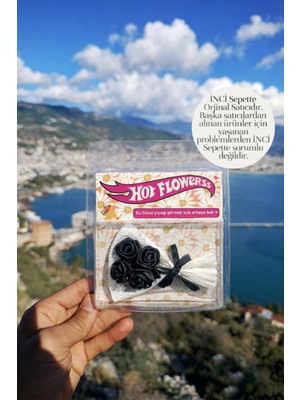 İnci Sepette Sevgiliye Hot Flowerss Hediye Çiçek Aynalı Arka Yüzey