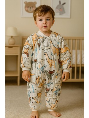 Unisex Dolgulu Yumuşak Pamuklu Hayvan Desenli Uykutulumu