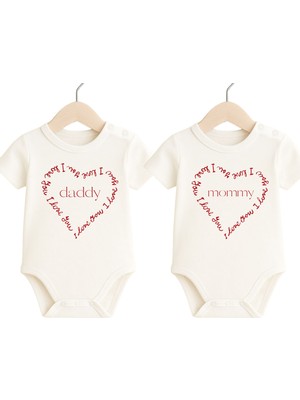 Babytex %100 Pamuk Bebek Body&zıbın 2li Set Bebek Body Zıbın - Anne Baba