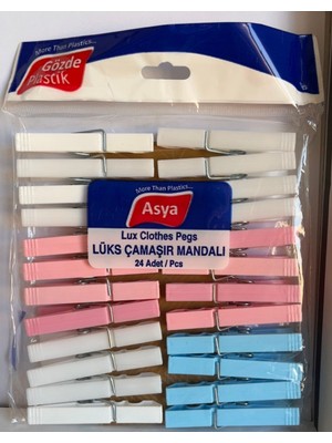 PremiumPort Pratik ve Dayanıklı 24'lü Çamaşır Mandalı Seti