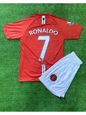 M/united Moskova 2008 Sezonu Prime Cristiano Ronaldo Iç Saha Çocuk Forması 4'lü Set (Kırmızı HD1199