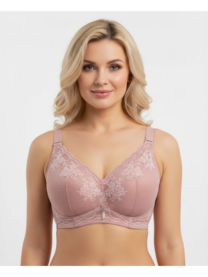 Bonbon Kadın Büyük Beden Tam Toparlayıcı Gül Kurusu Renk Sütyen BB2173
