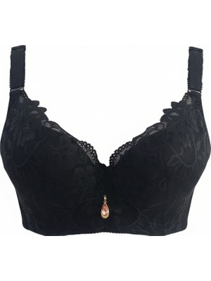 Bonbon Kadın Büyük Beden Tam Toparlayıcı Siyah Renk Sütyen BB2170