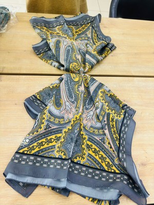 Bilmar Ipek Vual Osmanlı Desenli Fular Bandana Estascarf 50 x 150 cm