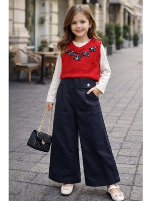 Gültekin Bebe Miss Melinda Sakallı Süveter Üçlü Takım 5-8 YAŞ-0361710 - Kırmızı