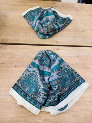 Bilmar Ipek Vual Osmanlı Desenli Fular Bandana Estascarf 50 x 150 cm