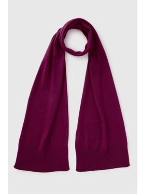 United Colors Of Benetton Mürdüm Kadın/Kız Atkı %100 Merino (1002DU01E20R)  Renk: Mor Sezonluk Kullanım