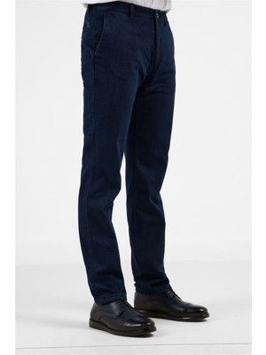 İmza Lacivert Yan Cep Casual Comfort Fit Pamuklu Chino Pantolon 1003255171