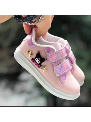 MyChild Kız Çocuk Kuromi Cırtlı Spor Ayakkabı Hologram Desenli Phylon (Hafif) Sneaker
