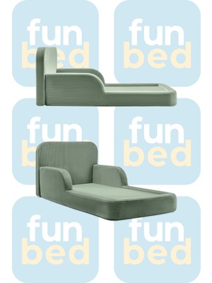 Funbed Katlanır Çocuk Yatağı ve Oyun Alanı | Tamamen Sünger | Tek & Çift Kişilik