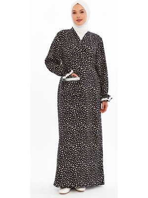 Melike Tekstil Pamuklu Viskon Cepli Fistolu Ev-Namaz Elbisesi