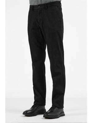 İmza Siyah Yan Cep Casual Comfort Fit Pamuklu Chino Pantolon 1003255171
