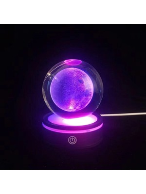 Usb'li Dolunay Tasarımlı Dönen Cam Küre