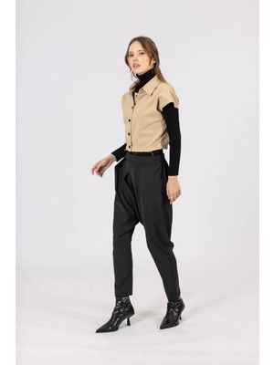 By Özlem Yazan Jeany Kumaş Klasik Fit Yelek