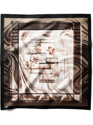 Hawwa Iç Içe Akış Desenli Bandana Fular