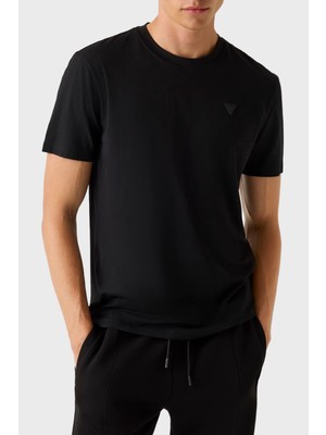 Guess Hedley Pamuklu Regular Fit Logolu Bisiklet Yaka T Shirt Z2YI12JR06K Erkek T Shirt Z2YI12 JR06K Jblk