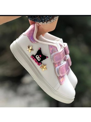 MyChild Kız Çocuk Kuromi Cırtlı Spor Ayakkabı Hologram Desenli Phylon (Hafif) Sneaker