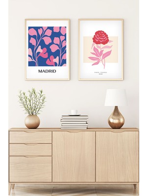 Huhuli Ahsap Cerceveli Modern Tablo Seti HUHU175