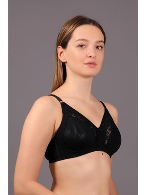 Cotonhause Kadın Balensiz Siyah Toparlayıcı Sütyen – Dolgusuz Konfor Modeli C0T4N7133