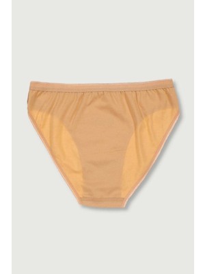 Tutku Kadın Ten 12'li Paket  Bikini Külot ELF568T0635CCM12-TEN-TEK Ebat