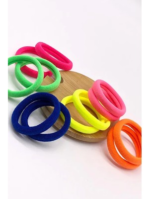 Gampus 15 Adet Neon Renkler Lastik Toka Havlu Toka Esnemez Sert Lastik Kaliteli Renkli Lastik Toka