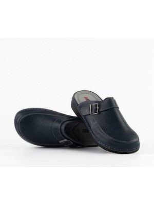 Tigerline Erkek Sabo - Lacivert Suni Deri - Konfor Destekli Yapı Şık Tasarım Yumuşak Taban Günlük Kullanıma Uygun