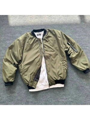 Meecy Unisex Bomber Yelek Hırka Ceket Haki