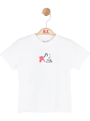 Nk Erkek Bebek Color Tshirt 1-4 Yaş Beyaz