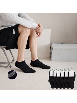 Kral Socks Erkek Snikers (6 Çift) Bambu Dikişsiz Hassas Dokuma Terletmez Bambu Çorap