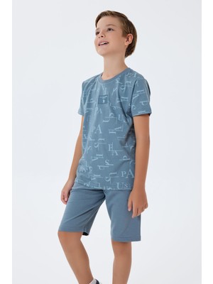 U.S. Polo Assn. U.s. Polo Assn Erkek Çocuk Şortlu Takım  4-15 Yaş Gri