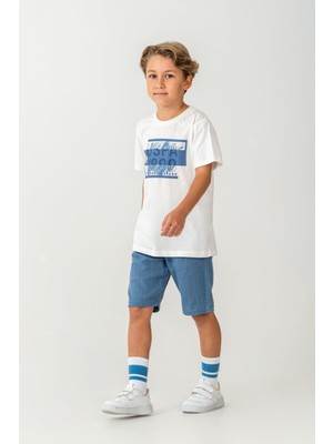 U.S. Polo Assn. U.s. Polo Assn Erkek Çocuk Şortlu Takım  4-15 Yaş Beyaz