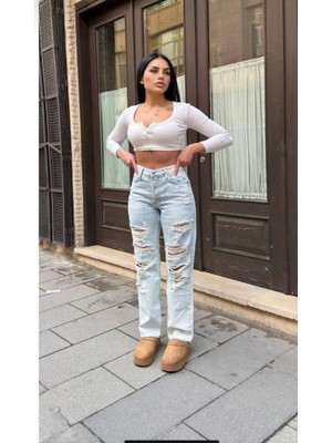 Aida Fashion Lazer Straight Jeans