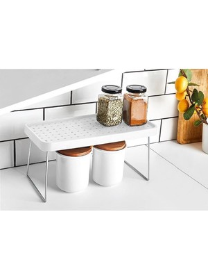 Mutfak Köşesi Dolap Içi Katlanabilir Raf Düzenleyici, Tezgah Üstü Raf Düzenleyici