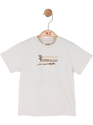 Nk Erkek Bebek Rain Forest Tshirt 1-4 Yaş Krem