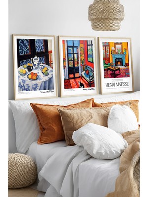 Huhuli Ahsap Cerceveli Henri Matisse Tablo Seti HUHU540