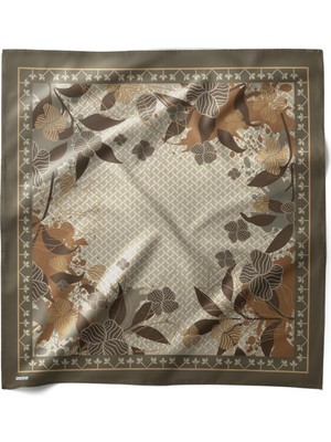 Hawwa Hasır Yaprak Desenli Bandana Fular