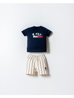 U.S. Polo Assn. U.s. Polo Assn Erkek Bebek Şortlu Takım  6-36 Ay Lacivert