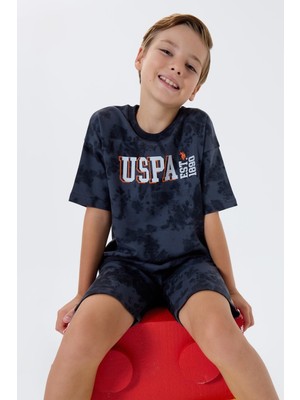 U.S. Polo Assn. U.s. Polo Assn Erkek Çocuk Batik Şortlu Takım  4-15 Yaş Füme