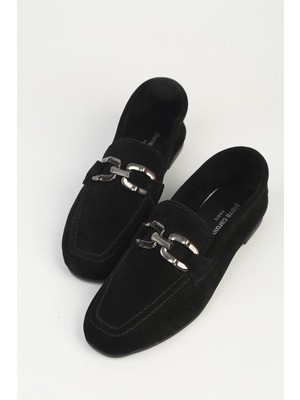 Benetton Pierre Cardin Kadın  Siyah Süet Loafer PC-55701