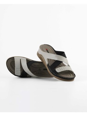 Tigerline Kadın Günlük Terlik - Gri Siyah - Ev ve Dış Mekanda Rahat Kullanım Için Hafif ve Konforlu