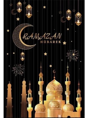 Ermap Ramazan Arka Fon Süs Ramazan Süslemesi Baskılı Arka Fon Ramazan Perde Süsü 1 Metre