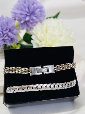 Roya Happiness Sevgililer Günü Özel Erkek Arkadaşa Hediye Harfli Isimli Çelik Kararmaz Rolx Model Set Gümüş Gri Renk