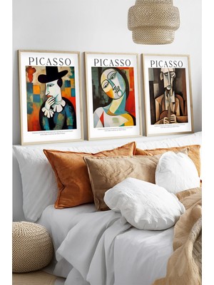 Huhuli Ahsap Cerceveli Pablo Picasso Tablo Seti HUHU542