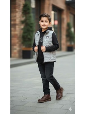 Gültekin Bebe Yavrucak Şişme Yelekli Sweatli Takım 1-4 YAŞ-3843652 - Gri