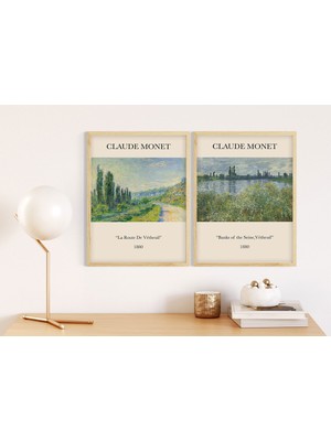 Huhuli Ahsap Cerceveli  2’li Modern Tablo HUHU270