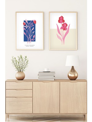 Huhuli Ahsap Cerceveli Modern Tablo Seti HUHU167